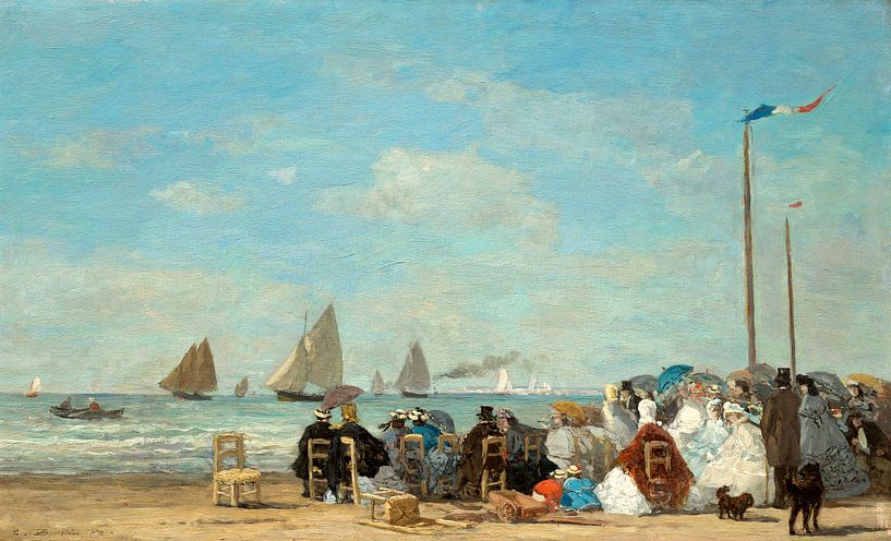 Strand Szene bei Trouville, Eugène Boudin von Liszt Collection