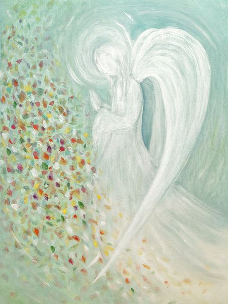 Engel picture - Engel turquoise by Christine Nöhmeier