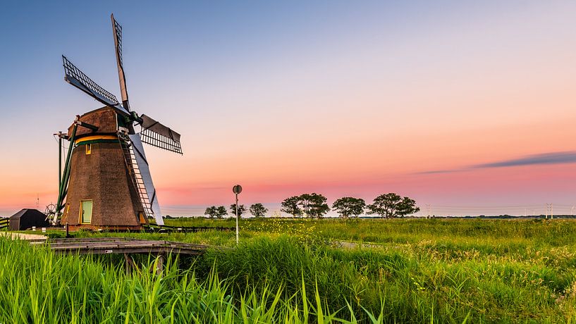 Die Meerburgermolen bei Leiderdorp, Niederlande von Gijs Rijsdijk