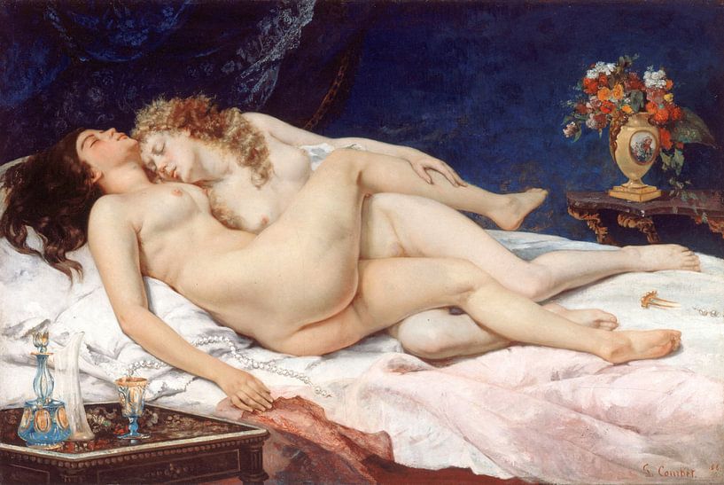 Two girls asleep - 1866 by Atelier Liesjes