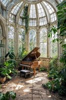 Verfallenes viktorianisches botanisches Gewächshaus mit Flügel