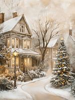 Village victorien enneigé