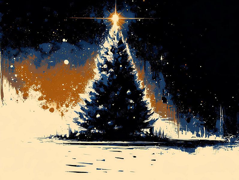 Bannière de bonne année, carte de vœux, affiche, couverture de vacances. Mod par Ariadna de Raadt-Goldberg