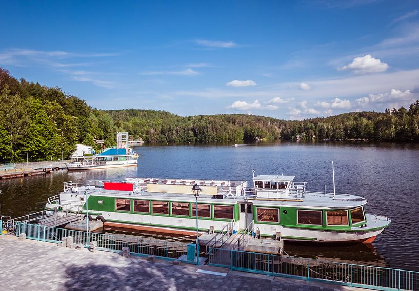 View of the harbour of the Kriebstein dam in Saxony by Animaflora PicsStock