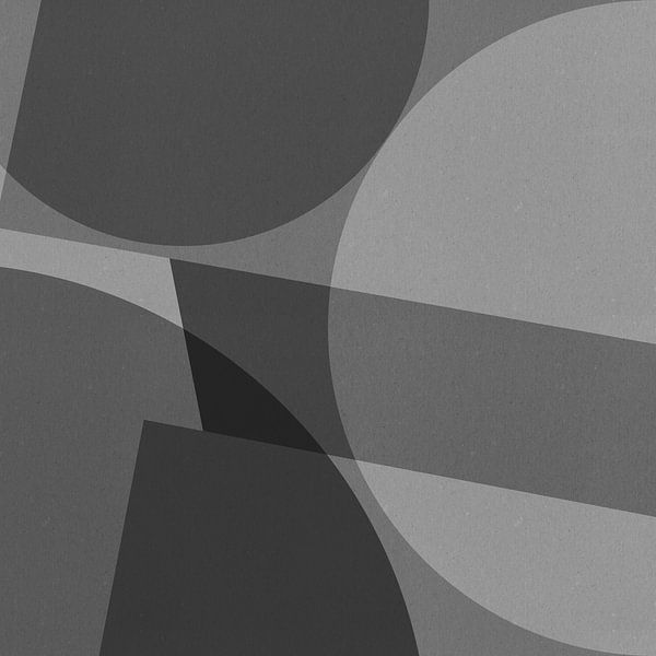 Modern abstract. Geometrische vormen in zwart en wit II van Dina Dankers