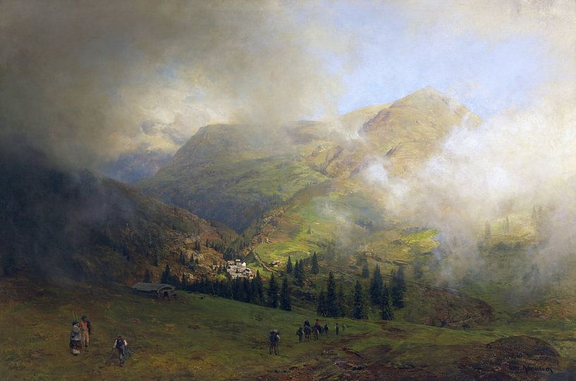 View of the Rigi, OSWALD ACHENBACH, c. 1864-1865 by Atelier Liesjes