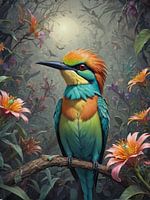 Botanical bird collection - Rainbow bee-eater