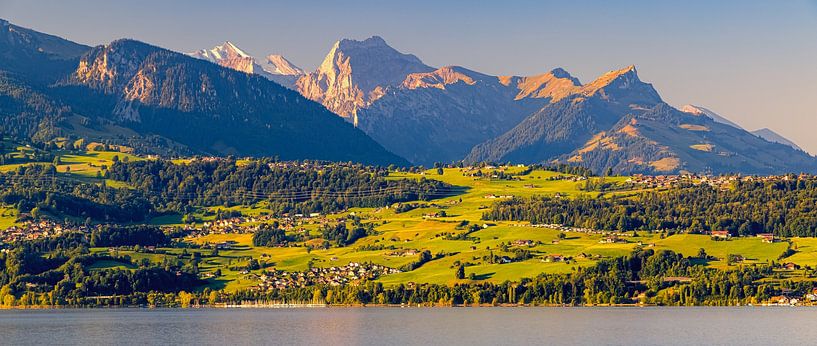 Panorama of Lake Thun in Bernese Oberland by Henk Meijer Photography