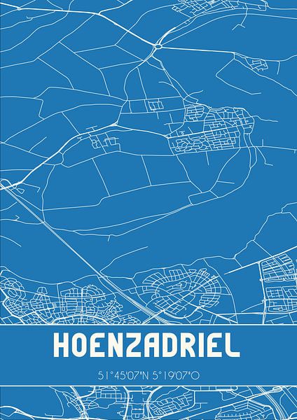 Blueprint | Carte | Hoenzadriel (Gueldre) par Affiches de lieux