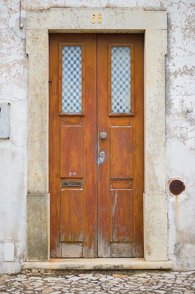 The doors of Portugal brown number 66 by Stefanie de Boer