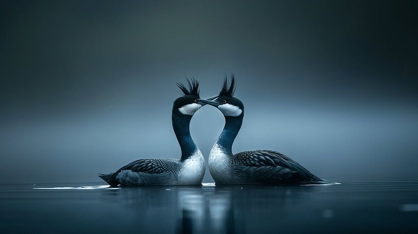 Dancing Waterbirds in the Sunlight by Karina Brouwer