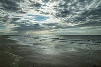 Strand Zeeland mit Wolken