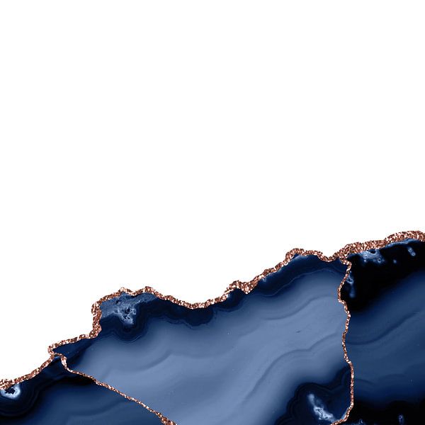 Marine &amp; Rose Gold Achatstruktur 23 von Aloke Design