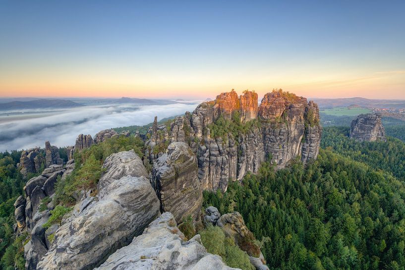 Schrammsteinaussicht Sächsische Schweiz von Michael Valjak