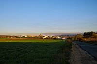 Azofra on the Camino de Santiago in morning light