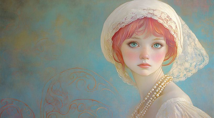 La fille au collier de perles par Heike Hultsch