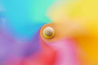 Rainbow colours of a rotating wind turbine