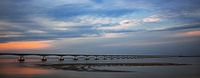 Zeeland bridge just before sunset