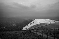 Paysage du Mont Ventoux en noir et blanc