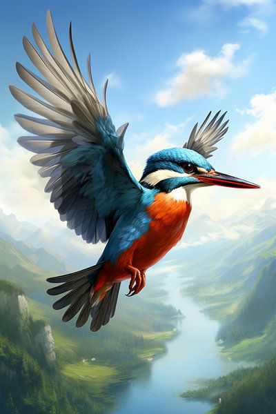 Kingfisher - Flug ins Unbekannte von New Future Art Gallery