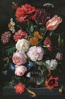 Stilleven met bloemen in een glazen vaas, Jan Davidsz. de Heem