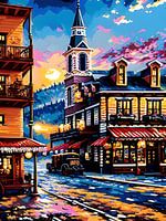 American village in the mountains