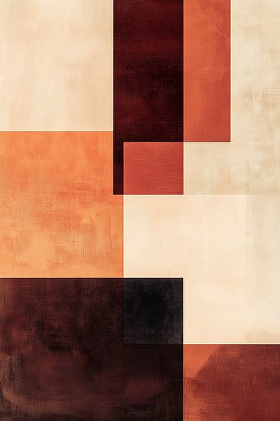 Harmonie géométrique dans des tons chauds par Color Square