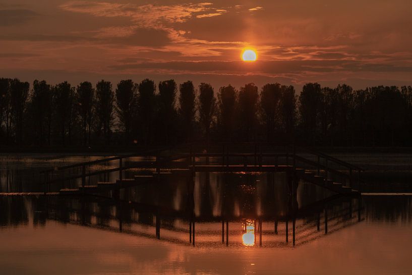 Sonnenuntergang Park Lingez Segen von Anke de Haan