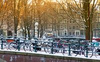 Cyclisme sur le pont d'Amsterdam