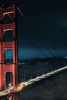 Golden Gate in Night Fog, San Francisco, USA
