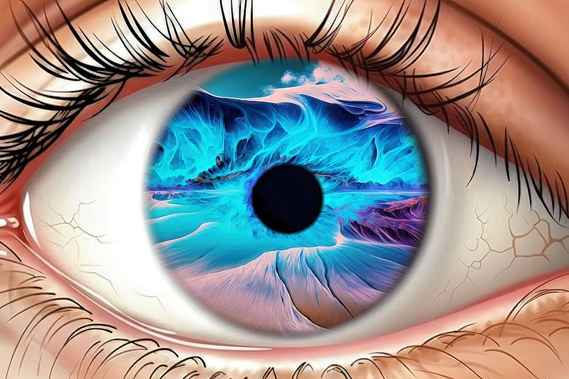 Oog in oog met abstractie van Christian Ovís