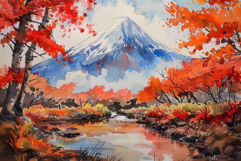 Mont Fuji par Poster Art Shop