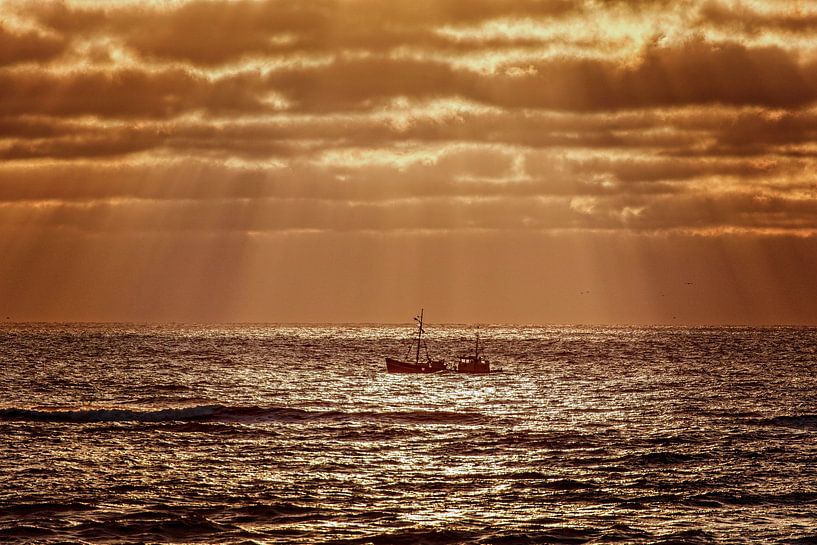 Sonnenuntergang am Strand bei De Koog auf Texel von Rob Boon