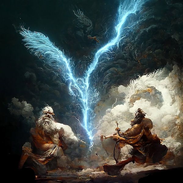 Mythos Gott abstrakte Illustration von rinda ratuliu