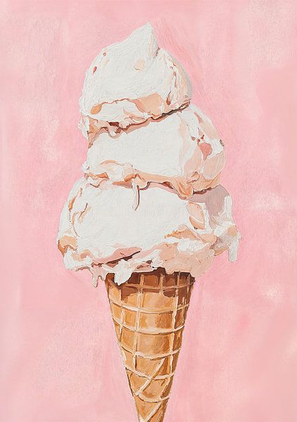 Eiscreme Eiskugel Rosa Preppy von Niklas Maximilian