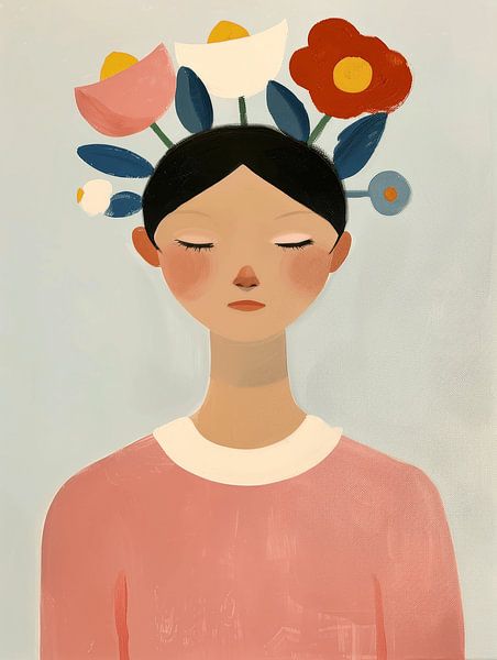Illustration &quot;Girl in pastel colours&quot; by Studio Allee