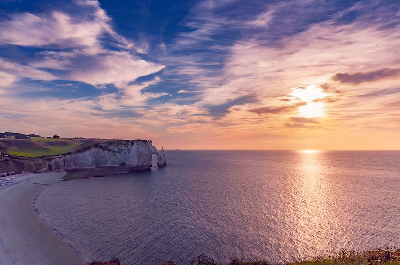 Sunset in Etretat by Dennis Carette
