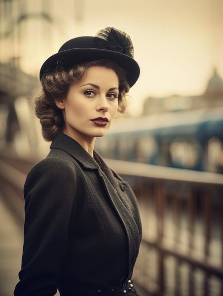 Elegance in the twilight of the city by Klaus Tesching - Art-AI