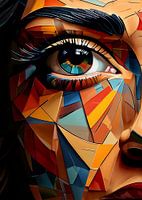 Schoonheid vrouw oog In stukken