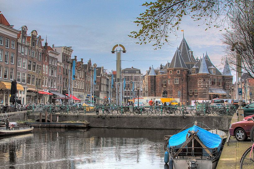 Amsterdam, Kloveniersburgwal, Waag, Nieuwmarkt von Tony Unitly