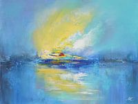 Paysage marin abstrait - Reflets de l'aube