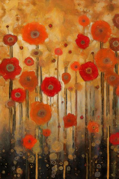 Champ de fleurs ardentes par Whale & Sons