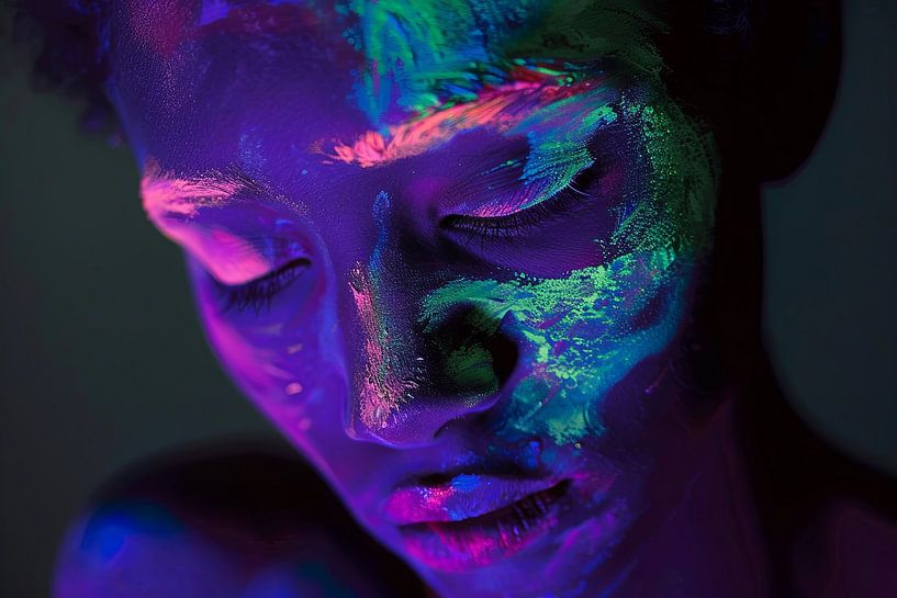 malerisches Frauenporträt mit Blumen von Egon Zitter