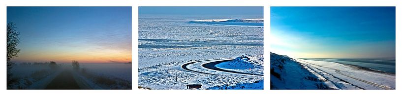 Sylt im Schnee (Breitwandfoto) von Norbert Sülzner