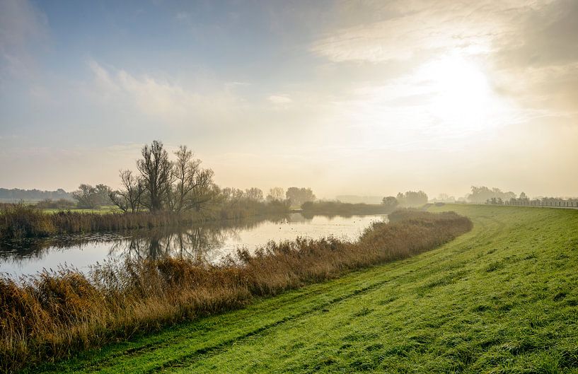 Wintersonne über dem Flusses IJssel von Sjoerd van der Wal Fotografie