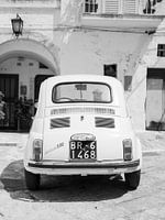 Fiat 500 | Italië | zwart-wit | Reisfotografie retro