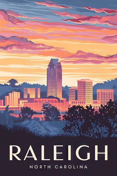 Raleigh, North Carolina by Poster Art Shop
