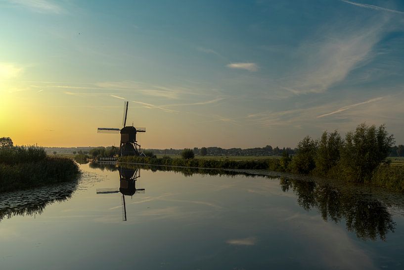 Kinderdijk Mühlen am Morgen von Maarten Verhees