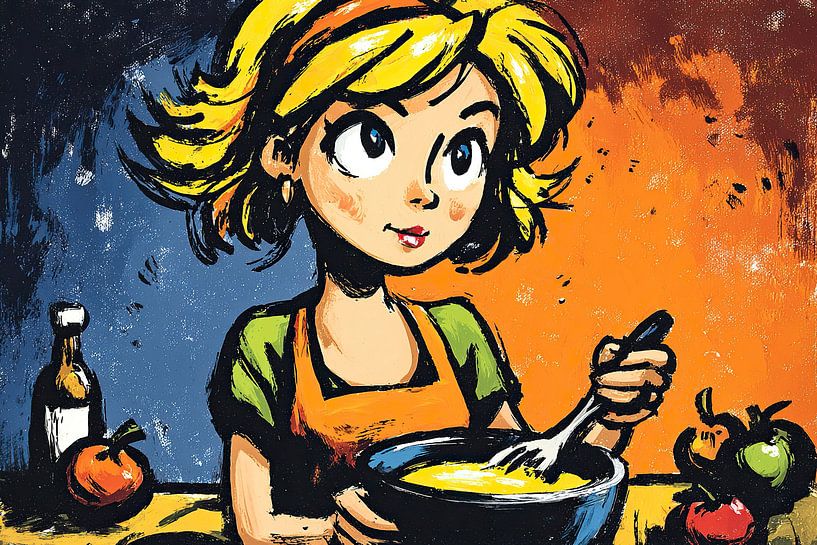 Woman Kitchen | Bright Kitchen Moments Await by OMG Art