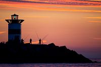 Fischer auf der Südmole